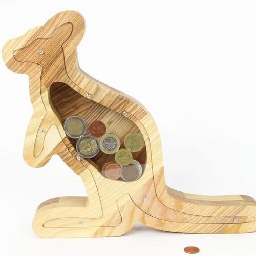 Piggy bank, Wooden Piggy Bank Kangaroo