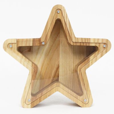 Tirelire, Tirelire étoile en bois