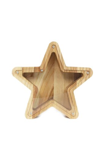 Tirelire, Tirelire étoile en bois 2