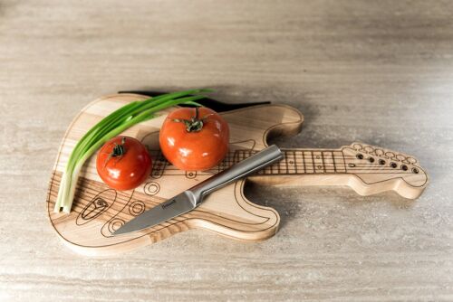 Cutting Board, Guitar shaped wooden cutting board