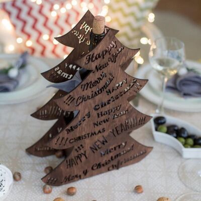 Albero di Natale in legno, decorazione per albero di Natale