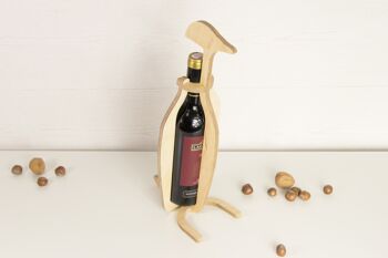 Porte-bouteille de vin - boîte à bouteille de vin en bois pingouin 8