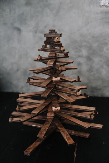 Sapin de Noël en bois, Sapin de Noël échelle en bois 1