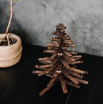 Sapin de Noël en bois, Sapin de Noël échelle en bois 2