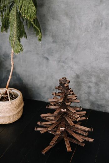 Sapin de Noël en bois, Sapin de Noël échelle en bois 4