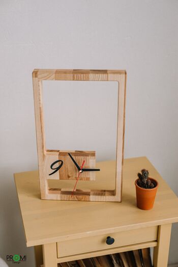 Horloge en bois, Horloge design en bois 1