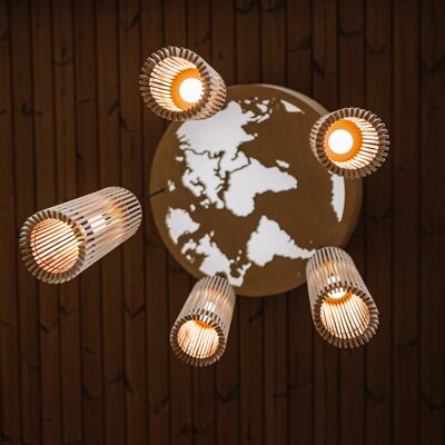 Designerlampe - Pendelleuchte aus Holz