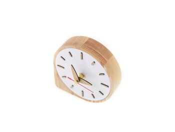 Horloge en bois, horloge de bureau en bois 5