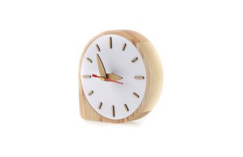 Horloge en bois, horloge de bureau en bois 6