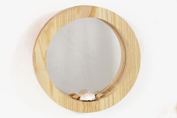 Ensemble de miroirs, Ensemble de miroirs muraux en bois 3 pièces 7