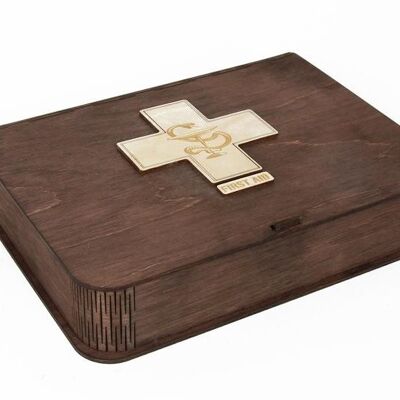 Caja de madera - caja con secciones (grabado)