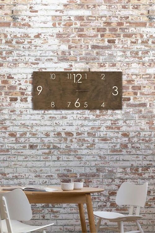 Wall clock, Large wooden wall clock