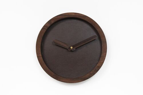 Wooden clock, Dark grey wood wall clock