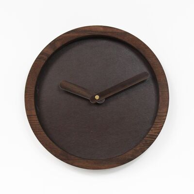 Wooden clock, Dark grey wood wall clock
