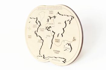 Puzzle de carte du monde, puzzle de carte du monde en bois de jouets éducatifs 6