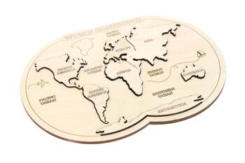 Puzzle de carte du monde, puzzle de carte du monde en bois de jouets éducatifs 11
