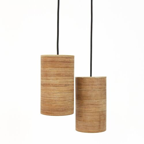 Wood Lamp , set of 2 hanging lights