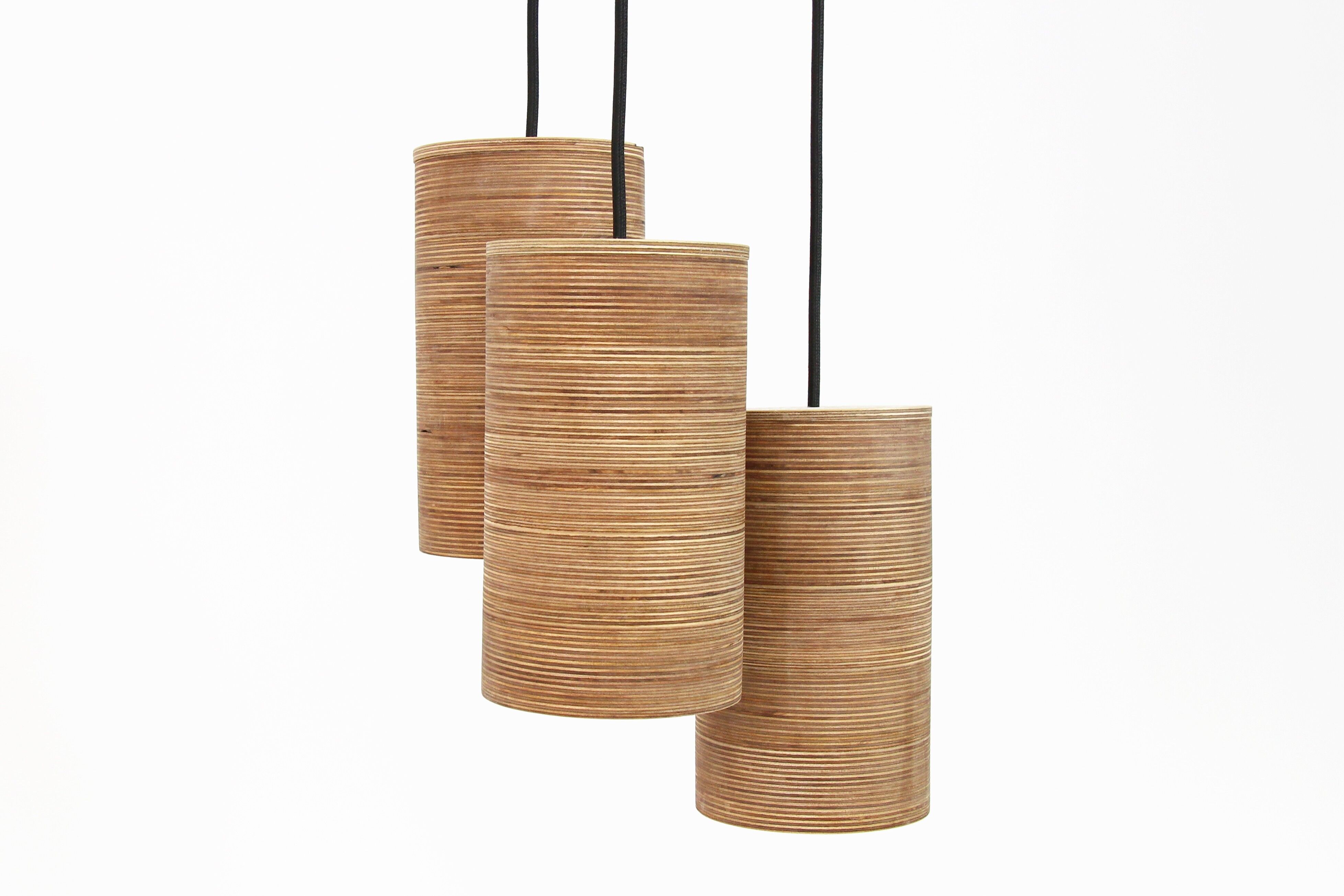 Wood Lamp , set of 2 hanging lights