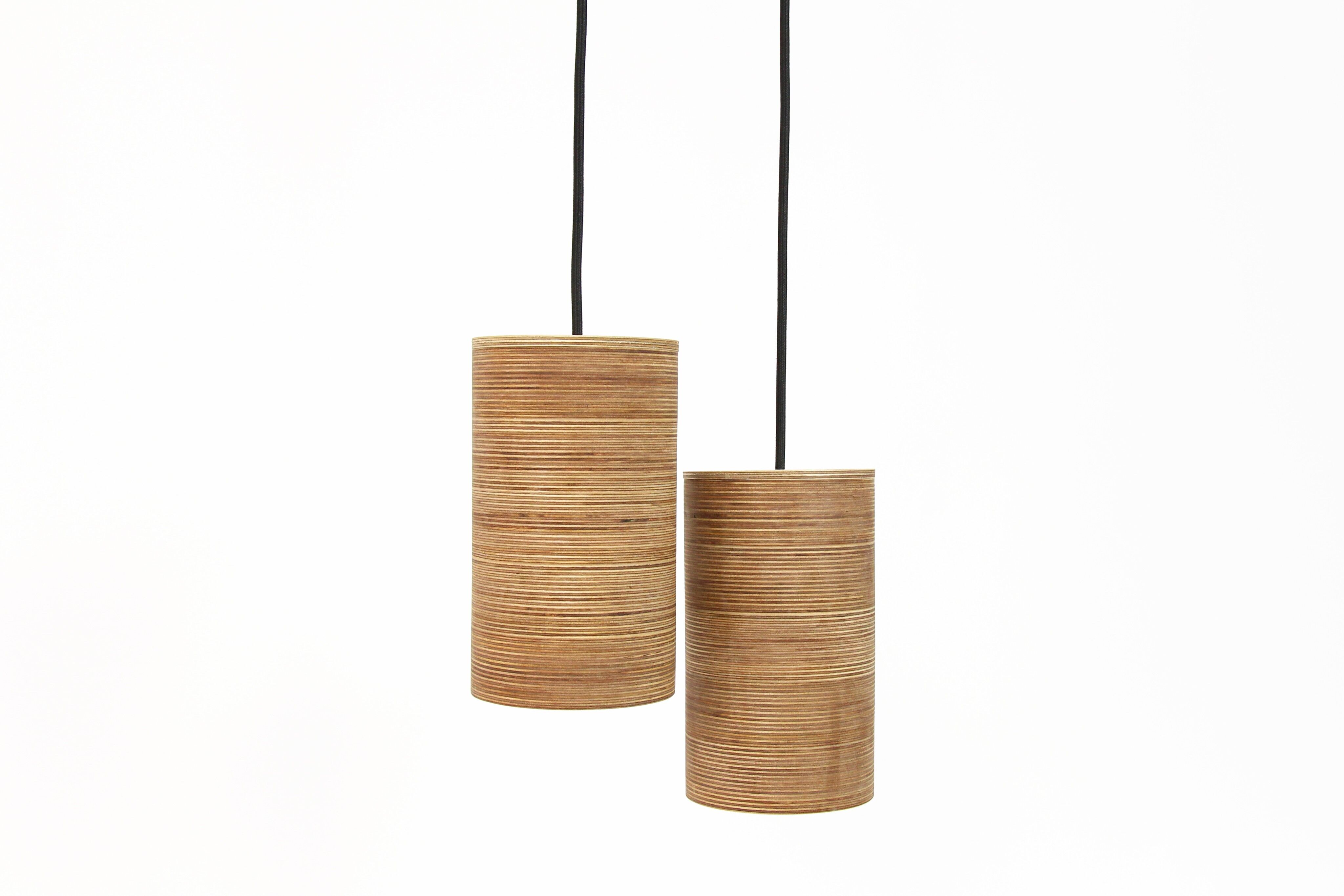 Wood Lamp , set of 2 hanging lights