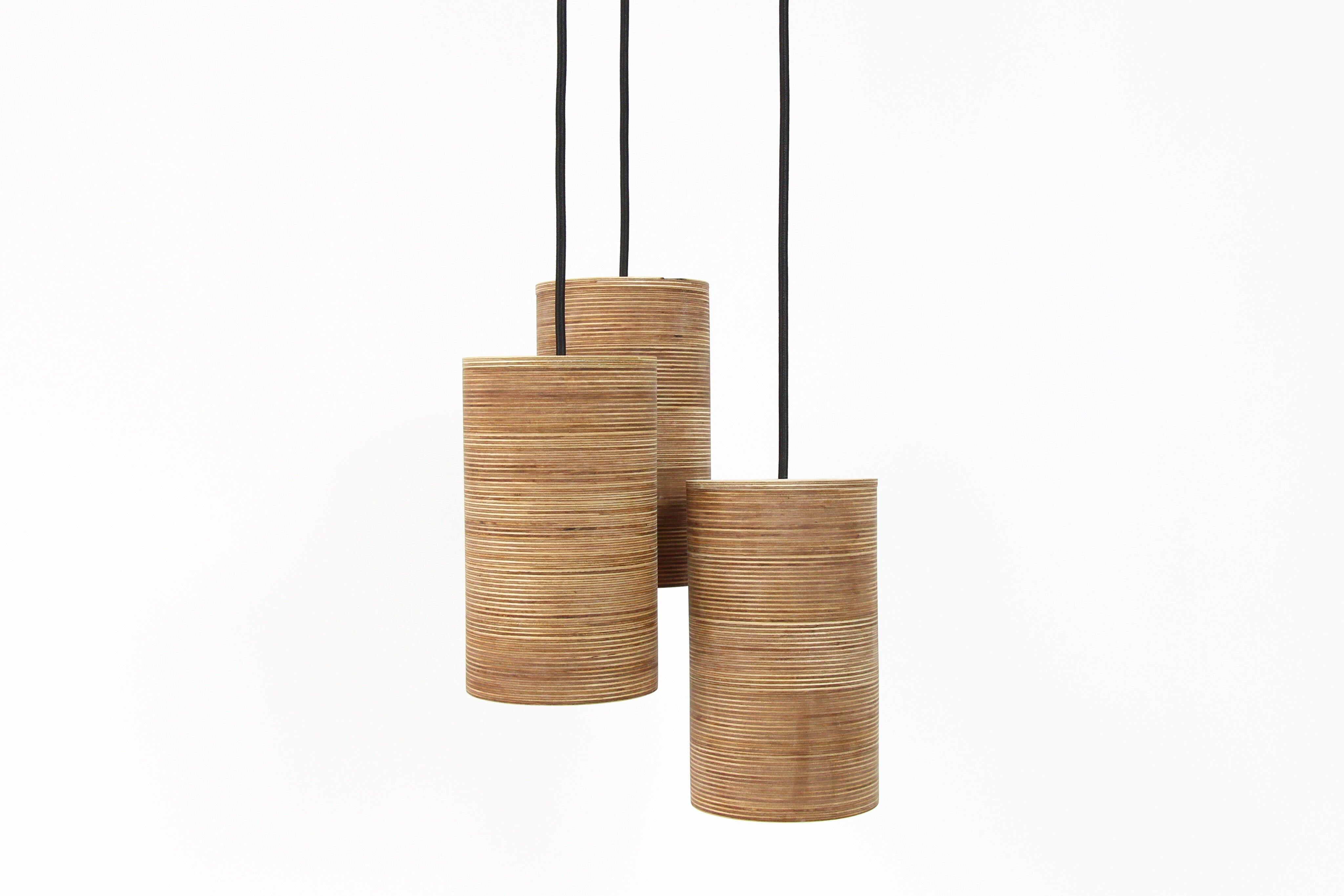 Wood Lamp , set of 2 hanging lights