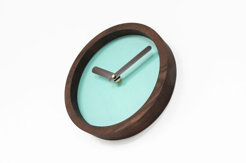 Wooden clock, Mint green wood wall clock