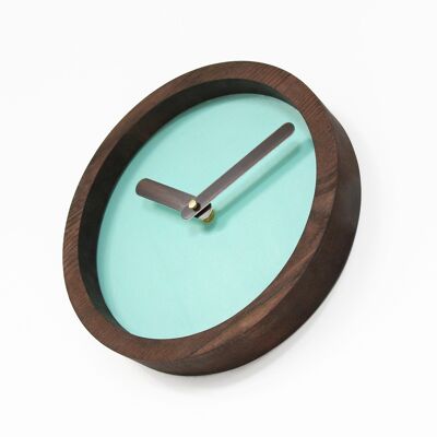 Wooden clock, Mint green wood wall clock