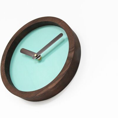 Orologio in legno, orologio da parete in legno verde menta
