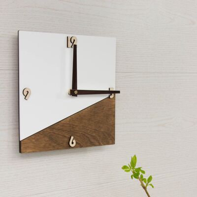 Reloj de madera, Reloj de pared de madera y vidrio acrílico