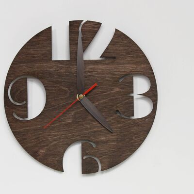Wall clock, Wooden round wall clock