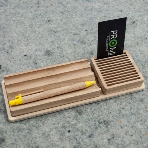 Wooden desk organizer, Small desk organizer