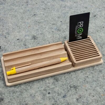 Organizzatore da scrivania in legno, Organizzatore da scrivania piccolo