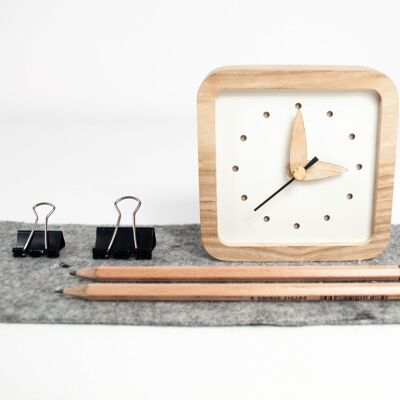 Orologio in legno, orologio da tavolo in legno