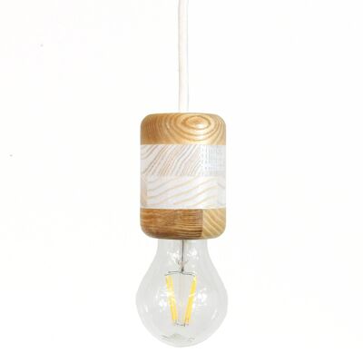 Lampada in legno, lampada a sospensione in legno