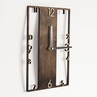 Reloj de pared - reloj de pared rectangular de madera