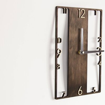 Wall clock - rectangular wooden wall clock