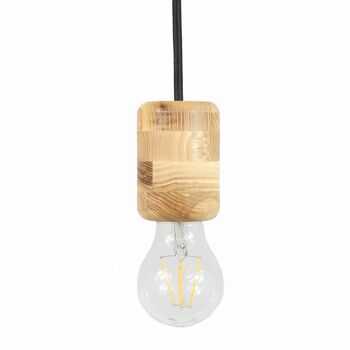 Lampe bois, Lampe suspendue bois naturel 2