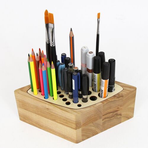 Wood Desk Organizer, Pen box