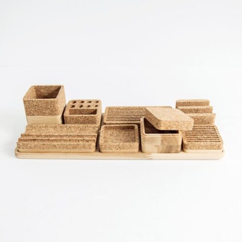 Desk Organizer, Cork Desk organizer, Cork pencil organizer