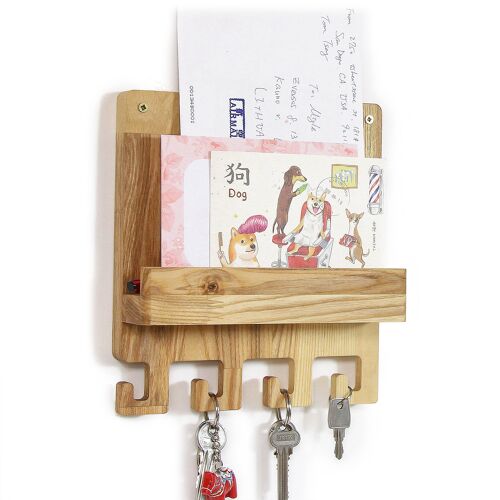 Mail holder, Wooden mail and keys holder