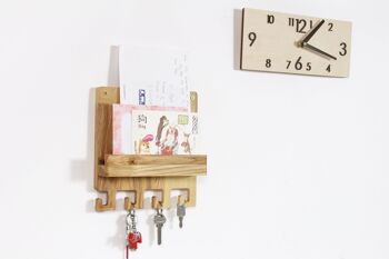 Porte-courrier, Porte-courrier et porte-clés en bois 7