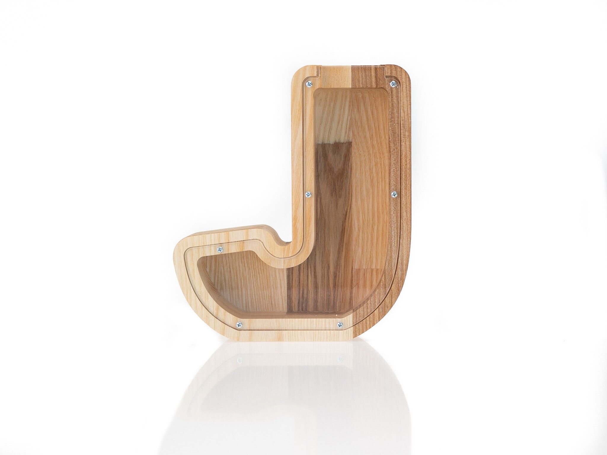 Tirelire lettre J, tirelire en bois, tirelire bébé, tirelire, boîte à monnaie pour garçons et filles, cadeau d'anniversaire pour fils, cadeau pour fille