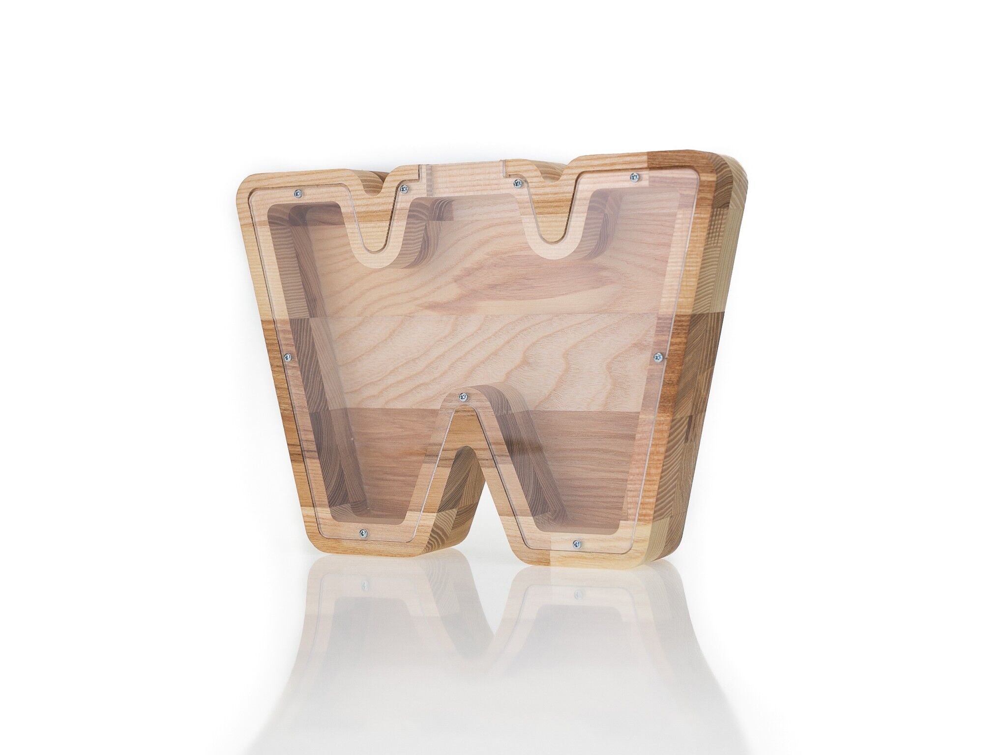 Tirelire lettre W, tirelire en bois, tirelire bébé, tirelire, boîte à monnaie pour garçons et filles, cadeau d'anniversaire pour fils, cadeau pour fille