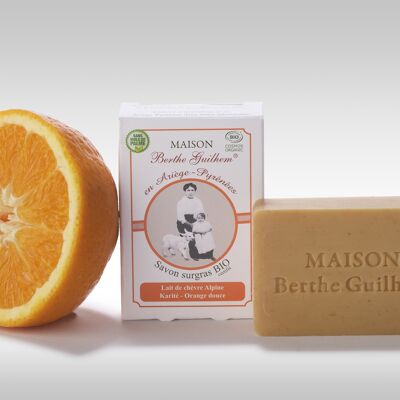 Seife aus zertifizierter Bio-Alpenziegenmilch / Sheabutter / Orange