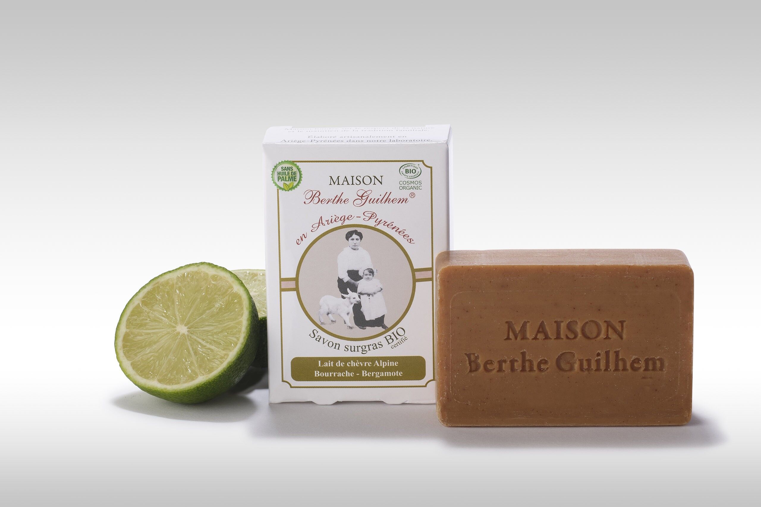 Sapone al latte di capra alpino / borragine / bergamotto certificato biologico