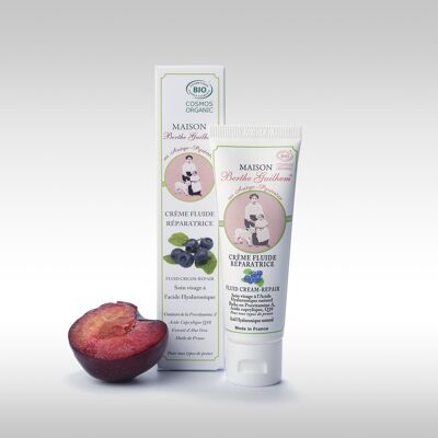 Fluid cream with hyaluronic acid and certified organic alpine goat's milk