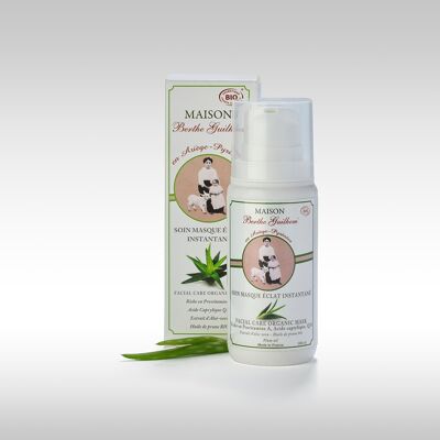 Tratamiento de mascarilla de luminosidad natural certificado orgánico