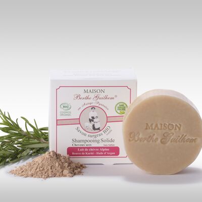 Solid shampoo for dry hair certified organic