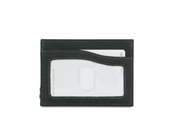 Porte-cartes Leggera + fenêtre d'identification - noir de carbone 4