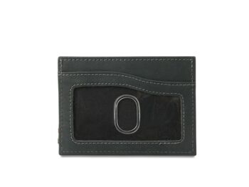 Porte-cartes Leggera + fenêtre d'identification - noir de carbone 8