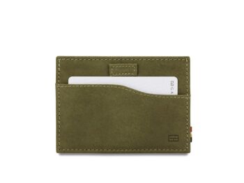 Porte-Cartes Leggera + ID Fenêtre - Vert Olive 2